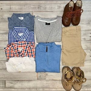 Toddler boys preppy/dressy 3T lot of 9 items Crewcuts, baby gap, little bipsy